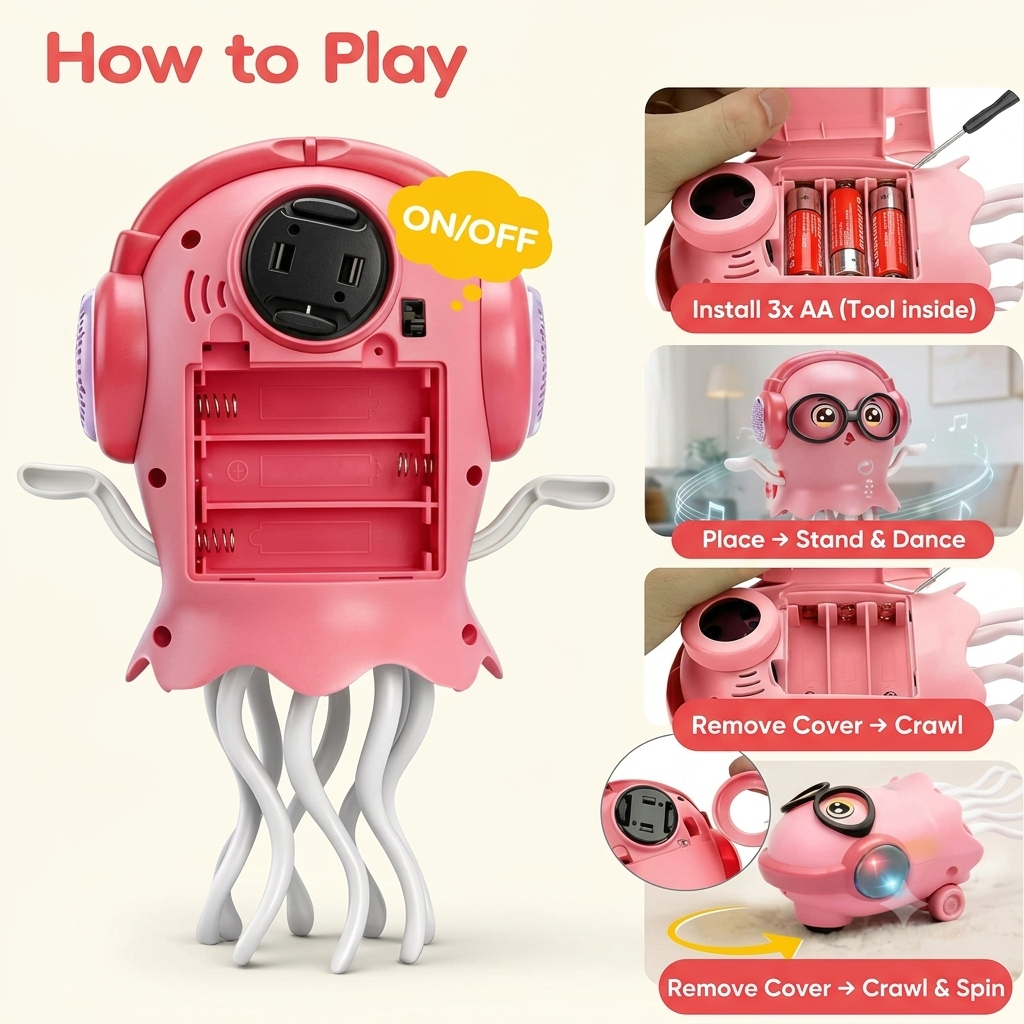 Dancing & amp; Crawling Octopus Toy