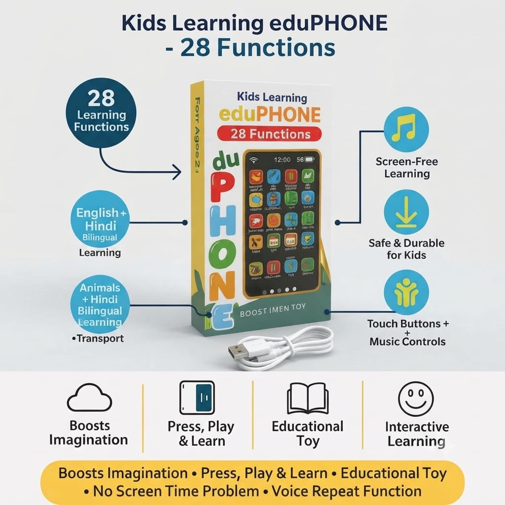 Kids Phone – Rechargeable Toy for Kids with 24 Learning Modes